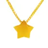 Colgante de Estrella de Cinco Puntas Chapado en Oro Cobre para Mujer Vintage Oro Arena Vietnamita Nuevo Accesorio Transfronterizo Imitación Oro Duro 3D Colgante de Estrella