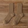 Meias Grossas de Inverno, Cor Sólida, Meias Quentes de Lã de Cervo até a Metade da Panturrilha, Meias Empilhadas da Moda para Mulheres, Meias Longas Espessas, Extra Quentes