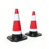 Cones de Tráfego de Borracha em Formato de Casquinha de Sorvete, Postes de Isolamento para Proibido Estacionar ao Ar Livre, Colunas de Isolamento Refletivas para Segurança no Trânsito, Cones de Estrada