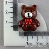 Accesorios para Funda de Teléfono Móvil de Dibujos Animados para Niños Accesorios de Resina Oso Pegamento Crema Material DIY Barro de Huella de Mano y Pie Tocado Accesorios para el Cabello
