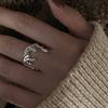 Anillo Personalizado de Gota de Agua para Mujer, Anillo Abierto Geométrico Irregular Simple y Moderno para el Día a Día, Anillo Creativo de Hip-Hop para el Dedo Índice