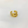 Anel Ajustável com Abertura para Gotejamento de Óleo Transfronteiriço Feminino Banhado a Ouro 18K Real Pulseira Esmaltada Elegante da Moda Feminina