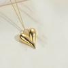 Pingente Popular Retrô Banhado a Cobre e Ouro 14K de Ouro Real em Forma de Coração Corrente para Clavícula Simples Acessível Luxo Colar Personalizado Atacado