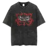 Camiseta Vintage Estampada de Anime Japonés Berserk Streetwear para Hombre Camiseta Lavada de Verano Camiseta Casual de Algodón