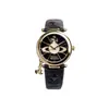 Reloj Vivian Rose Powder Reloj Rosa Oscuro Occidental Reloj de Cuarzo Saturno Banda de Acero Reloj para Mujer Pequeño Azul V Pequeño Reloj Dorado