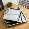 Placa Quadrada de Aço Inoxidável 304 Bandeja Retangular Profunda Espessa Prato de Jantar Prato para Churrasco Peixe Prato para Cozinhar Arroz Prato para Dumpling
