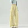 Pantalones de Pierna Ancha para Mujer Ropa de Trabajo 2026 Nuevo Verano Otoño Delgados de Cintura Alta Sueltos Rectos Adelgazantes Versátiles de Secado Rápido Pantalones Deportivos