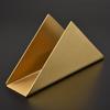 Porta-lenços Triângulo de Aço Inoxidável Estilo Nórdico para Mesa de Hotel Porta-lenços de Metal Suporte Vertical para Guardanapos