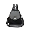 Mochila tejida de cuero suave de alta venta para mujer, nueva y elegante bolsa de viaje de gran capacidad, mochila casual multifuncional
