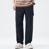 Roupa Masculina Muqiu Streetwear Americano Outdoor Calça de Guindaste com Múltiplos Bolsos Masculina Bonita Reta Solta Casual Calça de Paraquedista