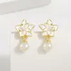 Brincos de Pérola com Doze Deuses Florais Brinco Exclusivo do Deus Flor Guardião Design de Luxo Leve Nicho Brincos Novo Estilo Chinês Joias de Estilo Nacional