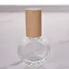 Directo de Fábrica 10ml Mini Tapa de Madera Maciza Decantador de Perfume Portátil para Viaje Spray de Niebla Fina Botella de Vidrio para Perfume Botella Vacía