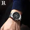 Fábrica Ruiziyuan Venta al por mayor Reloj para hombre Multifuncional Luminoso Impermeable Reloj de cuarzo Negocio transfronterizo Correa de acero Reloj para estudiante