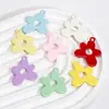 Aleación de color accesorio de flor de 5 pétalos llavero material DIY accesorios colgante bolsa colgante creativo con agujeros venta al por mayor