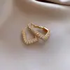 Pendientes Plateados de Gota Azul en Forma de C para Mujer Estilo Coreano Moda Pendientes Sencillos Lujo Ligero Pendientes Versátiles Sentido de Nicho de Alta Gama
