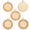 Gema de Tiempo 20mm Diámetro Interior Base Redonda para Gema Aleación Base Accesorios para Joyería DIY Colgante Colgante C36