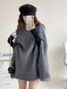 Jiazhi 2026 Novo Poncho Suéter Feminino em Vermelho para o Ano Novo, Elegante Casaco Suéter Feminino B3115