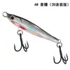 Cucharilla de Placa Metálica Burst Plus al por Mayor Señuelo Falso Pieza Desnuda Lanzamiento Largo Placa Metálica Señuelo de Simulación 3D Placa Metálica Flotante Única Señuelo para Peces