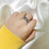 Anillo Europeo y Americano Electrochapado 925 Plata Antigua para Mujer, Moda Personalizada de Moda ins, Anillo de Boca Abierta de Moda, Celebridad de Internet, Anillo Simple Hip-Hop para Dedo Índice