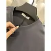Camiseta casual versátil de color sólido de alto peso, pedido de Hong Kong 290G, camiseta transpirable de manga larga con cuello redondo para deportes, camiseta básica de moda