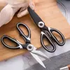 Tijeras de Cocina Especiales Tijeras Multifunción Tijeras Fuertes para Hueso de Pollo Tijeras para Carne Domésticas Varilla para Matar Pescado Doméstica Tijeras para Comida de Barbacoa