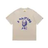 Camiseta estilosa japonesa da marca Ape Kikai Maneki Neko de manga curta para homens e mulheres, adolescentes, moda de rua e campus, camiseta juvenil de manga curta