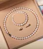 Collar de Perlas de Agua Dulce Naturales de Zhuji para Mujer Conjunto de Perlas Auténticas Cadena para Clavícula Regalo para Mamá Día de la Madre Venta al por Mayor