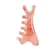 Peine Masajeador de Cabeza Rosa Girly Peine Masajeador de Cuero Cabelludo Cuatro en Uno para Desobstruir Meridianos, Raspador Facial, para Ojos y Nariz