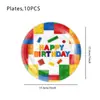 Blocos de Construção Transfronteiriços Decoração de Aniversário Suprimentos Quadrados para Festa Pratos de Papel Guardanapos de Papel Copos de Papel Toalhas de Mesa Caixas de Doces Bandeirinhas Atacado