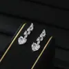 2025 Nuevo Modelo Pendientes de Plata S925 Estilo Coreano Diseño de Moda con Circonita para Mujer, Exquisitos Pendientes de Corazón Estilo Commuter