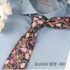 Powerful Merchants Supply 2025 Nueva Flor F 8cm Corbata Estampada Formal Negocios Casual Corbata Venta al por Mayor