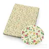 Tela Patchwork de Lona Fina de Poliéster-Algodón o Todo Poliéster con Estampado Floral Pequeño Amarillo para Bolsas y Cojines 1Yc35491