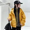 Chaqueta Exterior para Niñas 2026 Otoño Nuevo Estilo Moda Coreana Chaqueta con Capucha para Niños Medianos y Grandes Top Exterior a Prueba de Tres Elementos