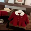 Cardigã de Tricô Estiloso para Meninas com Design de Botão Único para Primavera, Outono e Inverno