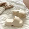 Sandálias de Salto Alto com Plataforma Femininas de Verão Roupas de Fora Moda Antiderrapante Macacão Praia Litoral Chinelos Simples de Verão