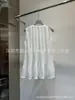 Fábrica Nanyou de Shenzhen2025 Nova Importada Triacetato Francês Top Sem Manga Elegante Camisa Plissada