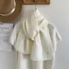 Bufanda de punto suave estilo coreano para mujer, otoño e invierno, simple y versátil, calentador de cuello, adecuada para estudiantes y parejas, chal de color liso, moderno