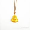 Colgante de Maitreya de oro del antiguo Vietnam, collar de Buda chino para hombres y mujeres, colgante de Buda macizo de oro artificial