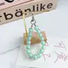 Cadena para Teléfono Móvil de Color Caramelo Acrílico con Cuentas Cuerda Anti-Pérdida para Teléfono Móvil Colgante Cubierta Protectora Bolso Colgante Simple de Moda