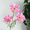 3 Cabezas de Flores Artificiales Gesang al por Mayor Impresas Ramos Decorativos para Auditorios y Arreglos de Boda, Flores Artificiales Gesang de Alta Calidad