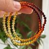 Conjunto de Pulseira e Colar de Âmbar Arco-Íris Natural Multi-Círculos Estilo Melard Retrô Estilo Chinês 4m