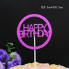 Adorno para Pastel de Cumpleaños con Tarjeta de Brillo "Feliz Cumpleaños", Decoración para Pastel Empaquetada Individualmente