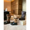 Botas vaqueras apilables plegables de dos vías para mujer Otoño/Invierno Patchwork Retro Botas altas Hebilla de cuero Suela gruesa Botas de jinete adelgazantes