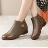 Botines de Invierno 2026, Superficie Suave, Cierre Lateral, Punta Redonda, Tobillo, Suela Plana, Suela de Goma, Cómodos, Antideslizantes, Resistentes al Desgaste, Zapatos Individuales de Moda