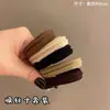 Goma para el pelo anudada simple estilo coreano color café con leche versátil moño para el pelo juvenil dulce alta elasticidad anillo para el pelo banda de goma