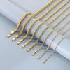 Colar Corrente de Quilha Tendência de Nicho Hip Hop Rock Boate Banhado a Ouro Corrente Positiva e Reversa Aço Titânio Colar Masculino e Feminino
