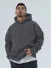 Sudadera con capucha lisa de forro polar para hombre y mujer 2025, chaqueta abrigo