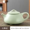 Conjunto de chá Ru Kiln Kung Fu, tigela de cobertura, conjunto de chá Xishi Pot, xícara de chá Fair Cup, cerimônia do chá, lata de chá, sala de estar em casa