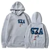 Tamanho Europeu Transfronteiriço Tendência Novo Rapper Sza Estampado Moletom com Capuz Masculino