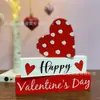 Nuevos Adornos de Madera para el Día de San Valentín Transfronterizos 2027 con Impresión UV a Doble Cara, Recuerdos de Madera en Forma de Corazón para Aniversarios de Boda